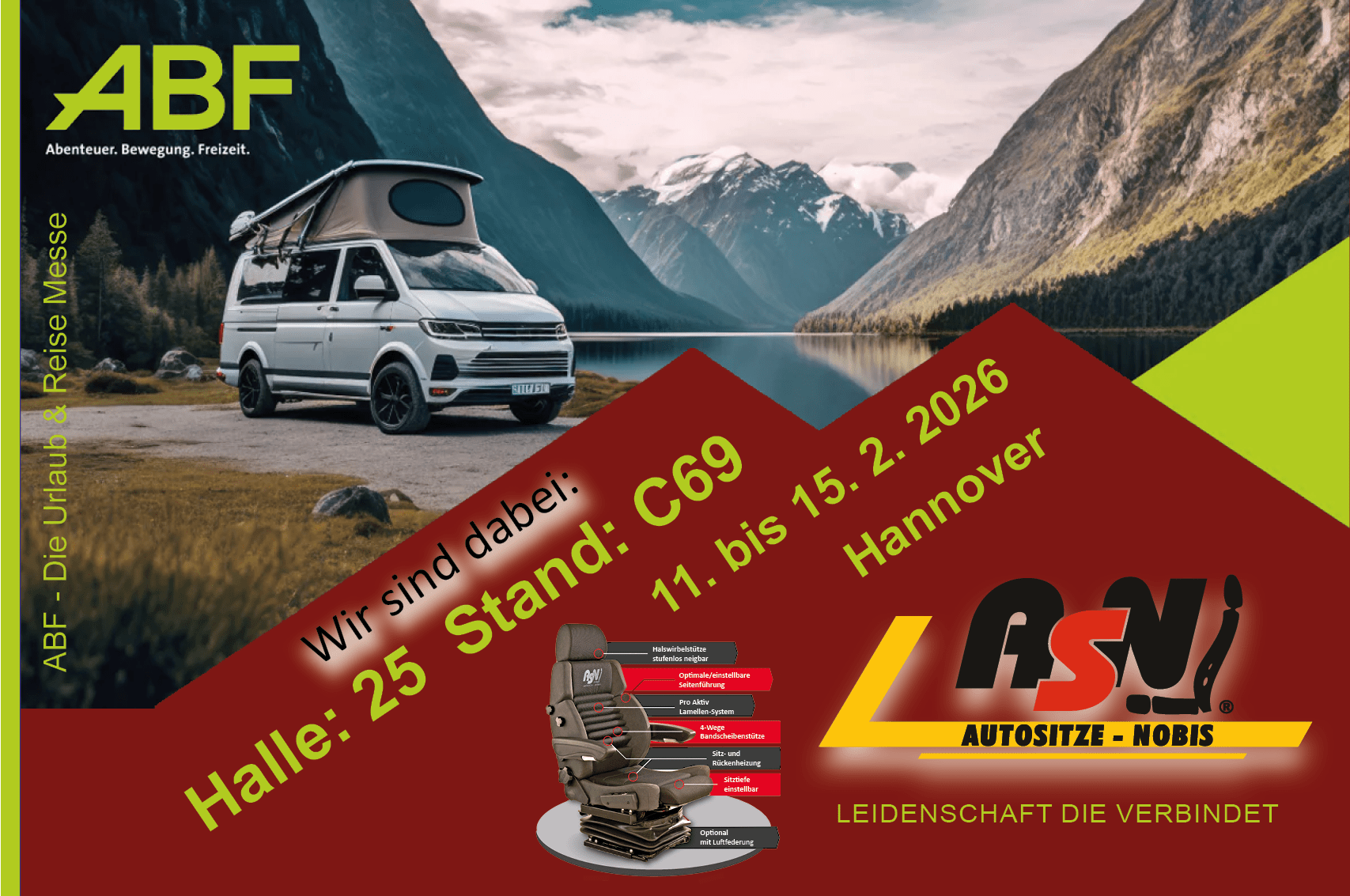 ABF Die Urlaub & Reise Messe in Hannover vom 11.2.-15.2.2026